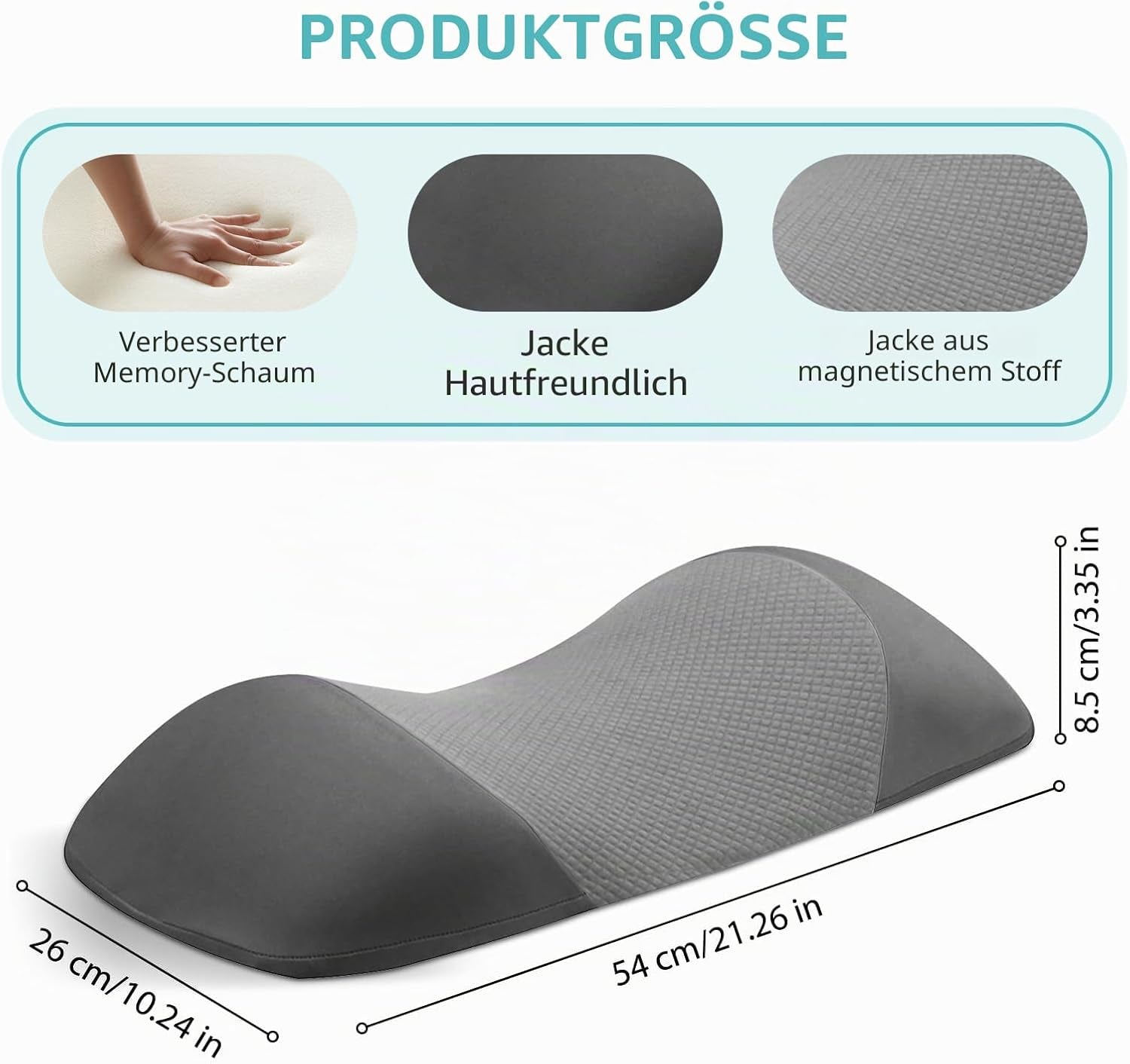 Lendenwirbelkissen, Ergonomisches Rückenkissen, Orthopädisches | Lordosestützkissen Mit Memory Schaum, Lumbar Support Pillow, Lordosenstütze Auto, Lordosenstütze Auto & Bürostuhl