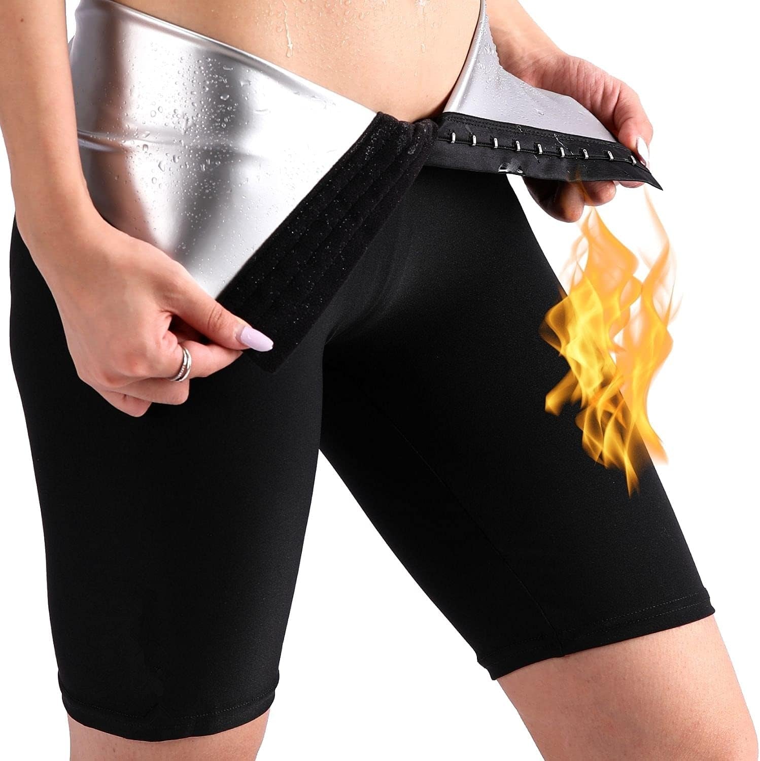 Nano Hertz Shorts Sauna Sporthose Abnehmen Hosen Laufhose Hot Thermo Sweat Schwitzhose Hosen Schweiß Schwitzen Jogginghose Für Frauen Women Damen