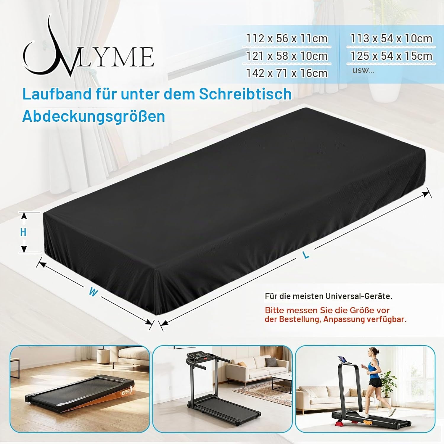 Laufband Abdeckung, Wasserdicht Für Walking Pad 420D, 142X71X16Cm | Laufbandabdeckung Aus Oxford-Gewebe Mit Elastischem Saum, Staubdicht Und Uv-Beständig, Ideal Für Klappbare Laufbänder.