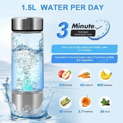 Portable Hydrogen Water Bottle Generator