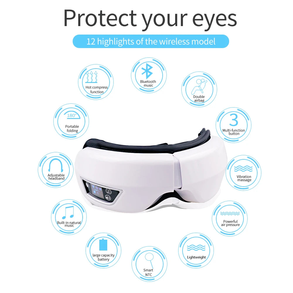 Smart Eye Massager With Bluetooth Music