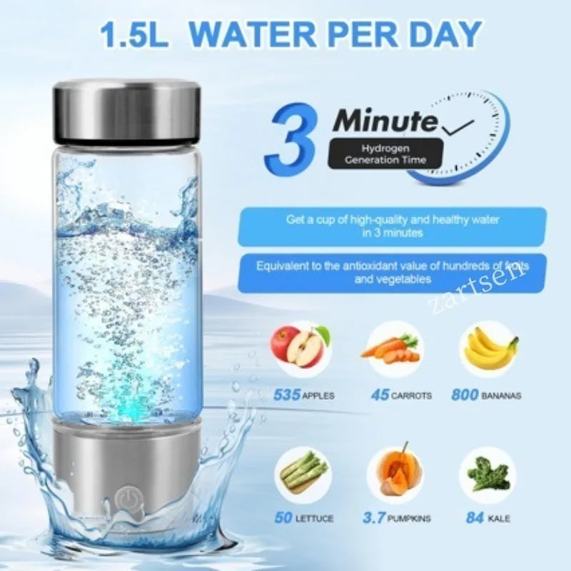 Portable Hydrogen Water Bottle Generator