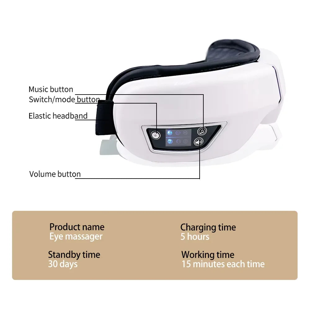 Smart Eye Massager With Bluetooth Music